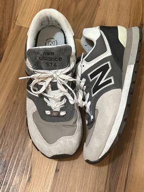 New Balance 574 Grey and White Sneakers